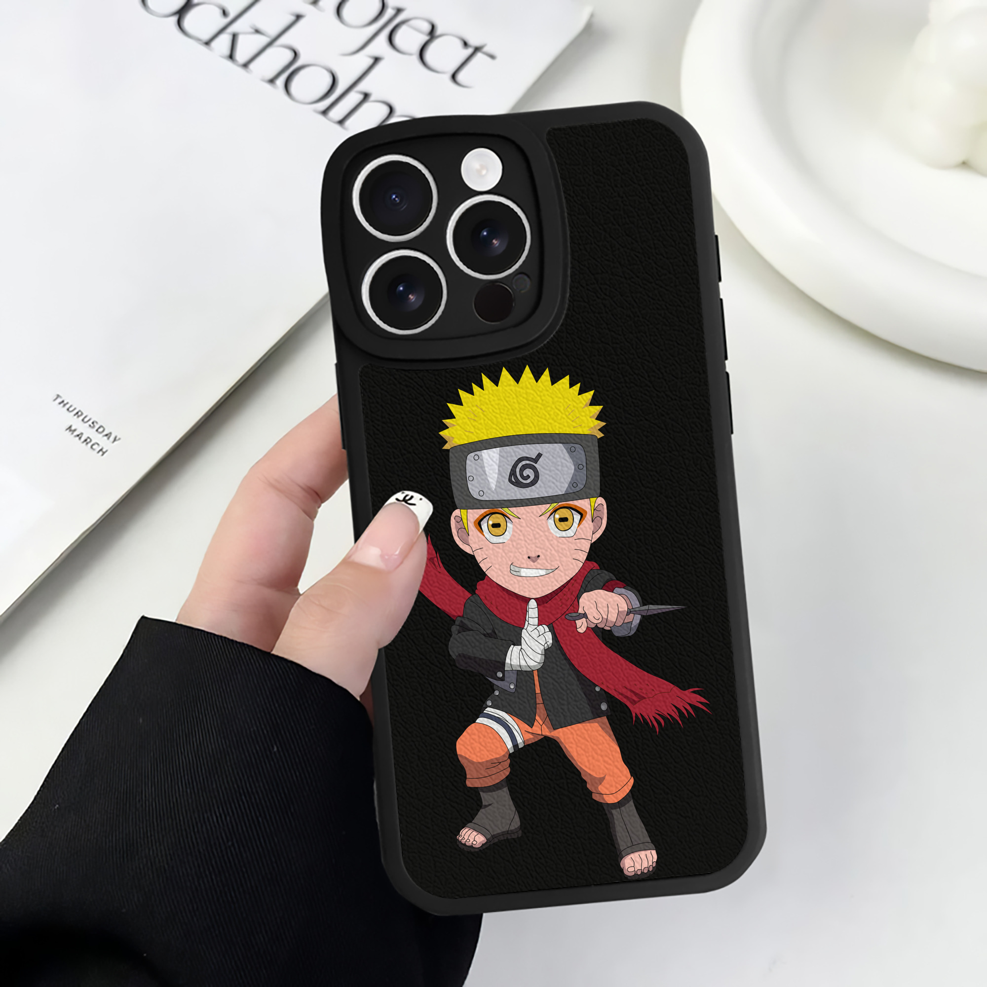（画像用） NARUTO -ナルト- うずまき ナルト Uzumaki Naruto 【iPhone 16シリーズ対応】シリコンスマホケース（レザー調） 材質：シリコン